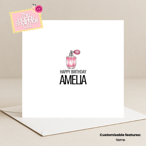 Perfume Birthday Card (Customisable)