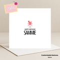 Cocktail With Bow Birthday Card (Customisable)
