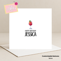 Red Cocktail Birthday Card (Customisable)